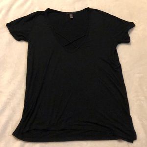 Black criss cross shirt